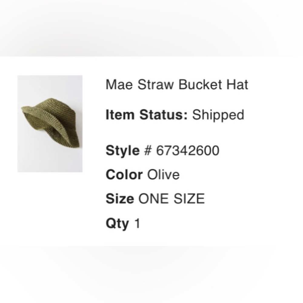 Mae Straw Bucket Hat - one size - new never worn